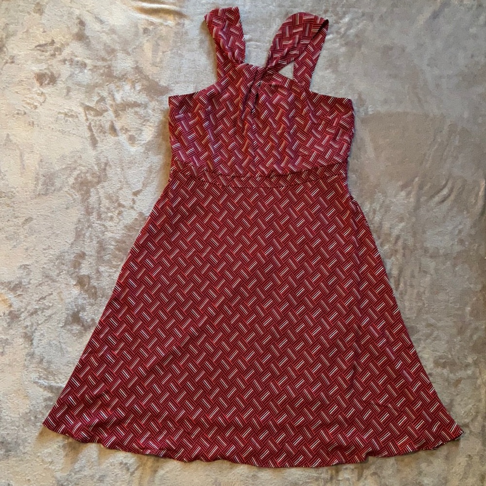 Banana Republic Red and White Patterned Dress